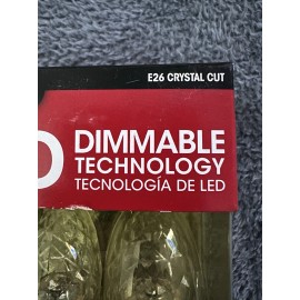 TCP E26 CRYSTAL CUT Dimmable LED Technology 3 Watts #RLDT3W30K2