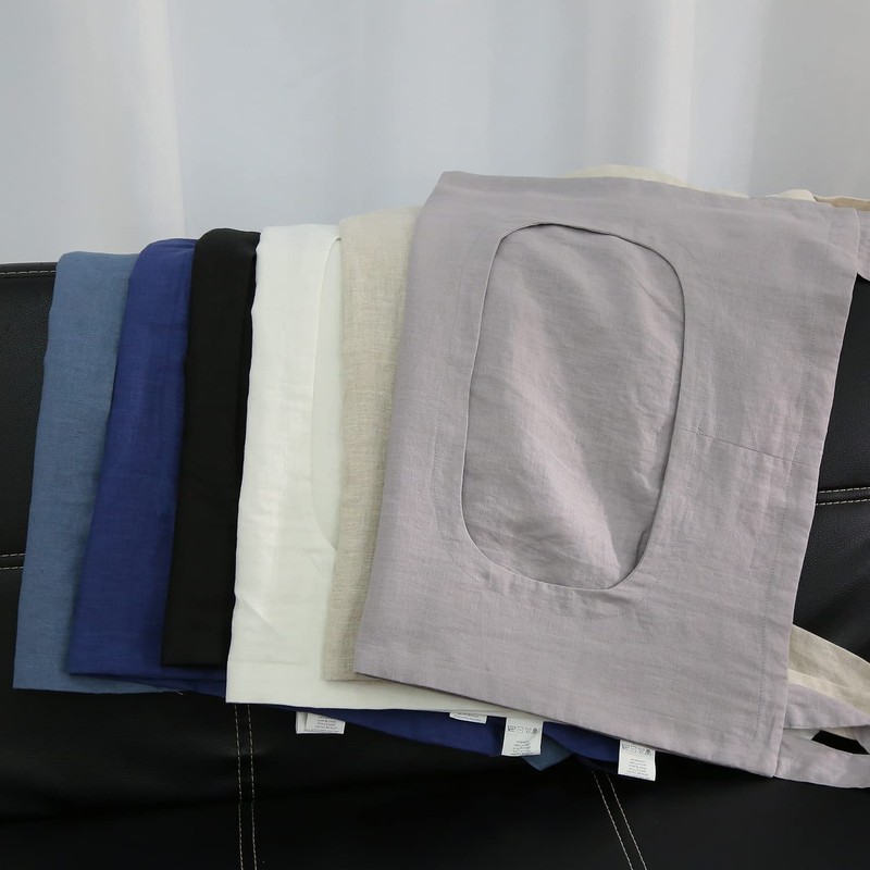 Amazhiyu Hanging Laundry Hamper, 100% Linen Multi Use Door Hanging