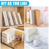 ASelected 2 Pack Acrylic Magazine Holder,4 Slots Clear Multifunctional Desktop