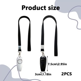ZQLR-Y 2 Pcs Dog Training Whistle, Dog Whistles for Recall with Lanyard, Long Distance Dog Clickers for Training for Most Breeds of Dogs, Cats, Pigeons