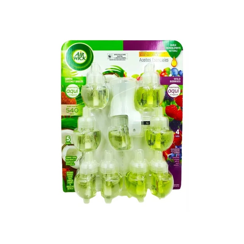 Airwick 9 Repuesto 1 Aromatizante Eléctrico Coconut, Berries