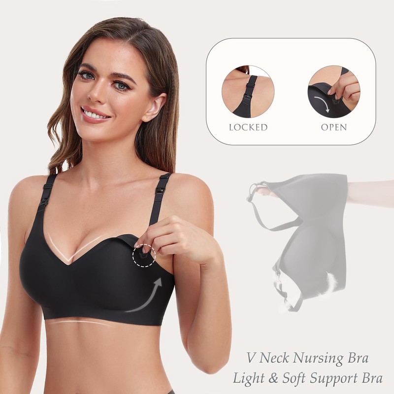Vinfact Silky Smooth Nursing Bra Women Without Underwire Seamless Maternity