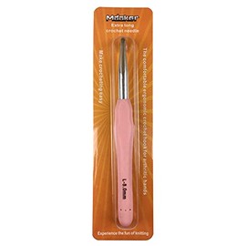 Mdoker Extra Long Crochet Hooks,Large Size L/11(8.0mm) Crochet Needles,Ergonomic Grip Soft Handles for Handmade DIY Crocheting,Perfect for Arthritic Hands