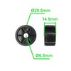 cyclingcolors 4 x Plastic Castors 30 mm Black Castor Guide