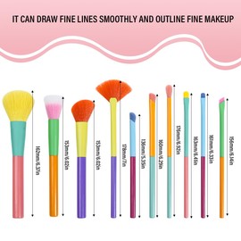 Brush Set Makeup Brush Set 10 Pieces Brush Set Makeup, Face Brush, Eye Brush, Eyeshadow Brush, Powder Brush, Foundation Highlight Concealer Brush, Dots, Contours, Liquid