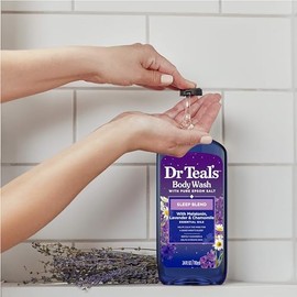 Dr Teal's Sleep Body Wash con Melatonina, Lavanda y Manzanilla, 24 fl oz.