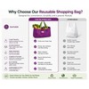 Large Capacity Foldable Shopping Bag with Drawstring Closure