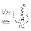 duisoad Faces Line Art Wall Decoration, Metal Black for Living