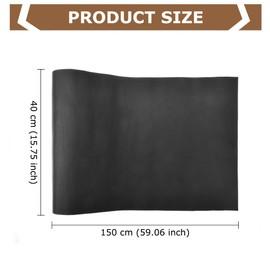 AuMoHall Leather Repair Patch Tape Roll, 15.75" x 59.06" Self Adhesive DIY Leather Repair Patch for Car Seat, Furniture, Sofa, Boat, Handbags (Black)