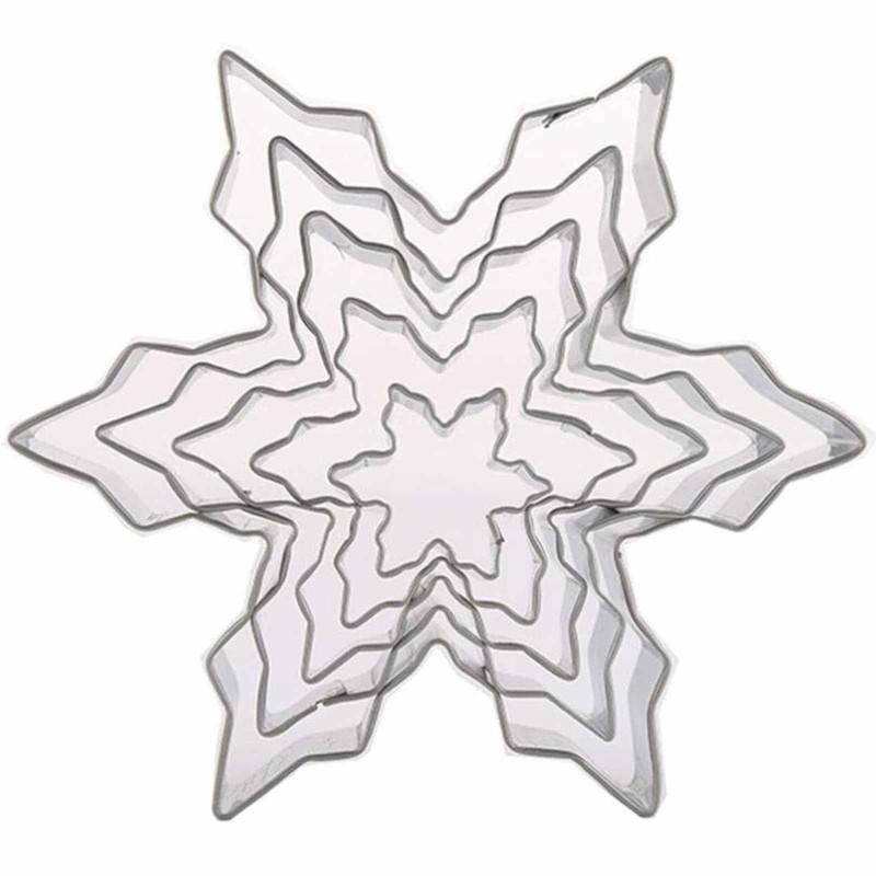 Winter Snowflake Cookie Cutter Set - 5 Piece - Stainless