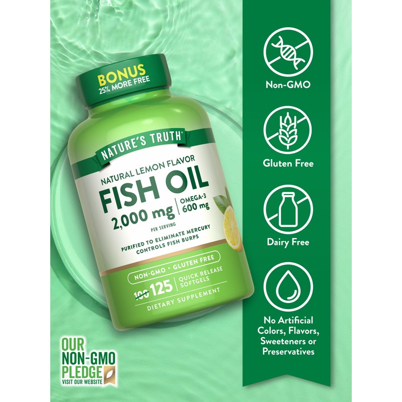 Nature's Truth Omega 3 Fish Oil 2000 mg | 125