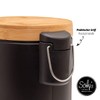 Solly´s 3 L Cosmetic Bin with Bamboo Lid, Pedal Bin