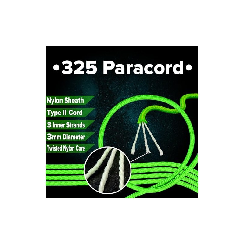 Paracord Planet 325 Paracord – 3 mm Type II Nylon