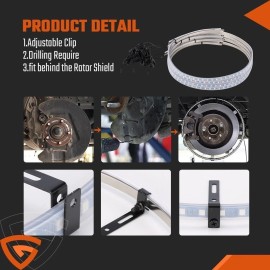 Gearzaar Set of 4 15.5'' RGB Wheel Ring Lights LED Light For Truck Car Rim Light APP 12V