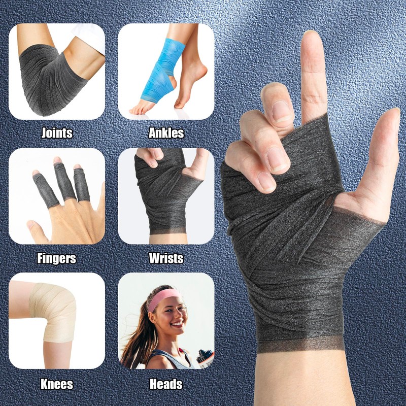 AYNAUHX 6 Pack Pre Wrap for Hair Soccer, Multi Color