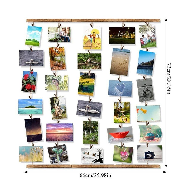 Belissy DIY Craft Photo Frame Hanging Holder Photo Wall Picture