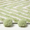 Homescapes Green Zigzag Bath Mat 50 x 80 cm Tufted