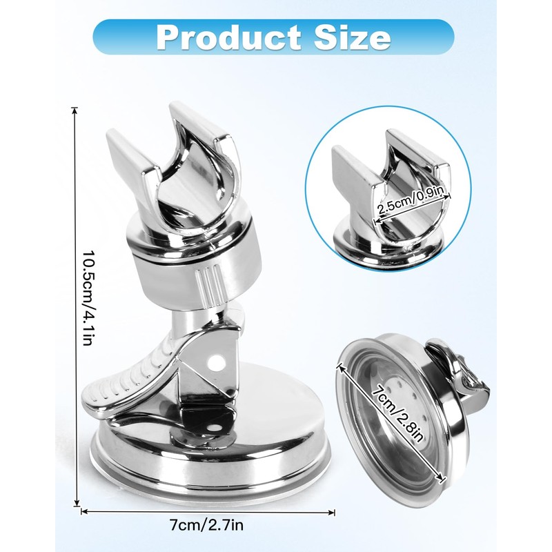 Shower Holder, Suction Shower Head Holder No Drill, Adjustable Shower