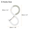 QUARKZMAN Pack of 12 S Hooks 2.4 Inch Plastic Hanging