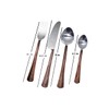 Bold & Divine Ridge Copper Designed 4pcs Flatware Cutlery Set