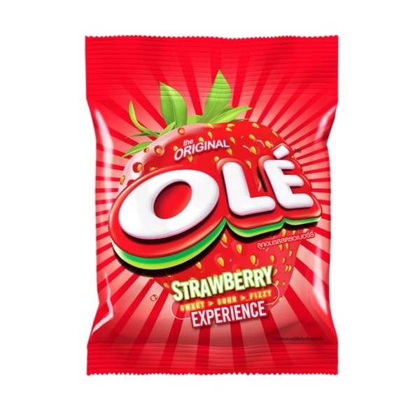 Generic Ole Strawberry Sweet Sour Fizzy Fruit Candy, (Pack of