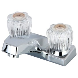 Kingston Brass FB101LP 3-3/8-Inch in Spout Reach Columbia 4-Inch Centerset Faucet Without Pop-Up, Polished Chrome