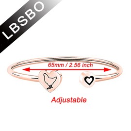 Pet Lover Gift Poultry Lover Gift Chicken Charm Chicken Gifts Chicken Jewelry Bird Cuff Bracelet (Chicken bracelet RG)