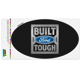 Ford Built Ford Tough Automotive Car Refrigerator Locker Vinyl Euro Oval Magnet