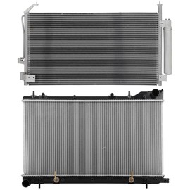 cciyu Aluminum Radiator Replacement 2004-2005 for Subaru for Forester Plastic Radiator Auto Parts Complete radiator Radiator Engine Coolant Radiator Assembly Radiator