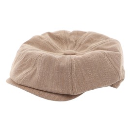 Men Newsboy Hat Vintage Style Soft Cotton Casual Octagonal Hats for Daily Wear Khaki