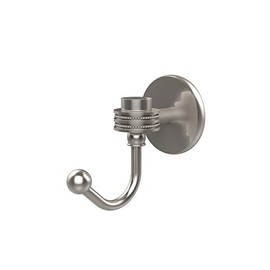 Allied Brass 7120D-SN Satellite Orbit One Dotted Accents Robe Hook, Satin Nickel