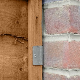 Fence Pancel Bracket Fixings Galvanised Panel Clip Pack of 24 Panel to Post Bracket 52 mm