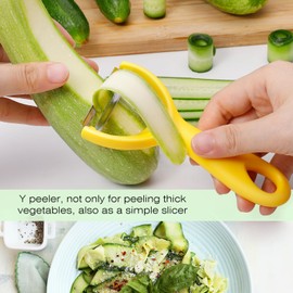 Senbowe Upgrade Potato Peeler for Kitchen, 6PCS Stainless Steel Vegetable Peeler, I and Y Food Peeler for Apple Fruit Carrot Zucchini Cucumber,Good Grip Veggie Peeler Makes Peeling Very Easy