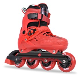 Patines en línea ajustables para niños y niñas con ruedas iluminadas, patines en línea para niños jóvenes y principiantes en interiores y exteriores