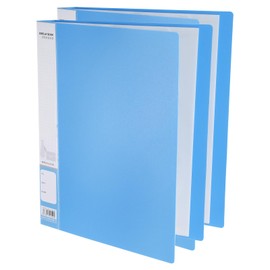 M&G 60-Pocket Binder with PP Plastic Sleeves A4(Blue), 2 Pack Art Portfolio Wide Folder with Clear Sheet Protectors, Display 120 Pages for Organizing Documents, 310x255x36mm