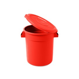 PRO&Family 20 Gallon Red Round Commercial Trash Can with Lid/Ingredient Bin Recycling Bin Kitchen Garbage Can Office Garbage Can Trash Barrel Plastic Barrel Yard Waste Bin Outdoor Trashcan