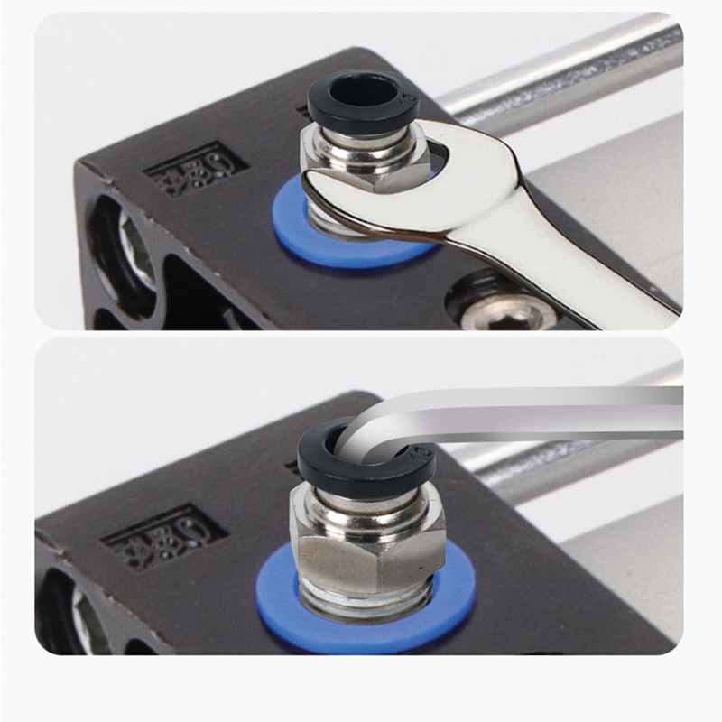 Leliafleury 5Pcs Straight Pneumatic Push to Quick Connect Fittings 8mm