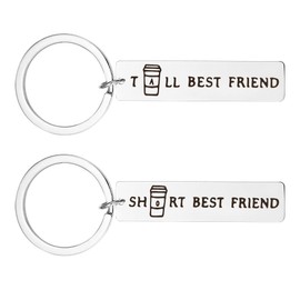 Friendship Christmas Gifts for Best Friend Bestie Birthday Leaving Gifts for Friends Bff Short Best Friend Tall Best Friend Keyring Gift for Best Friend Long Distance Gifts for Women Men