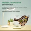 Wooden Bird Statues with Light 3D Hollow Hand Carved Birds