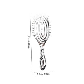 Baluue Hair Brush Paddle Brush for Massage Comb Portable Scalp Detangler Brush Hair Comb Silver