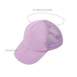 Kids Sun Hat for Boys Girls Quick Drying UV Protection Baseball Cap Lightweight Outdoor Travel Sports Cap for Age 3-8 Purple
