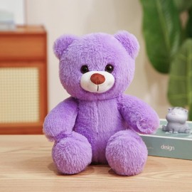 Gjlzfwbx Teddy Bear Plush Toy, 10.5inches Teddy Bear Stuffed Animal Christmas Birthday Valentine's Day Gifts for Kids Girl Friends(Purple)