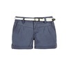 Eight2Nine Women's Chino Shorts with Braided Belt, blue
