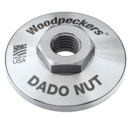 Woodpeckers Dado Nut, Fits SawStop Table Saws ICS Models Pre 2014, Full Thread Engagement, 1 Piece Replacement Arbor Washer & Arbor Nut, Made in USA