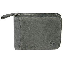 CF CATTERFELD Men's Genuine Leather Wallet with RFID Protection, gray, purse
