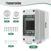 MaxEarn Pack of 2 Surface-Mounted Distribution Boxes, IP65 Waterproof Fuse