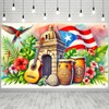 HOMETITUTE Puerto Rico Backdrop Banner Puerto Rico Party Decor 71x43