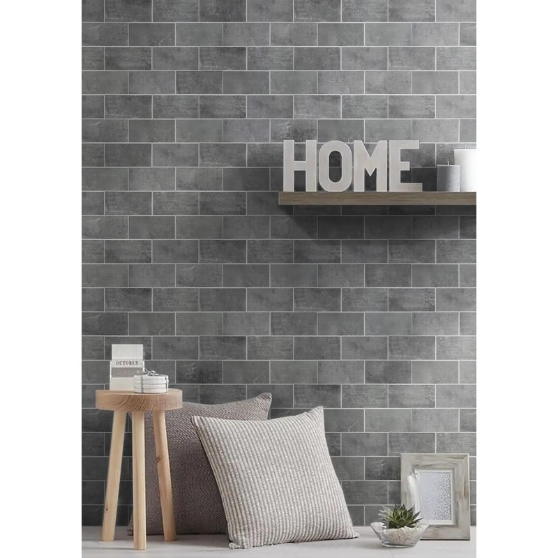 COLAMO Luxury 10 Sheet Thicker Rigid Dark Concrete Gray Peel