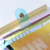 A5 6-Ring Rainbow Binder Cover, Clear Refillable Paper PVC Notebook