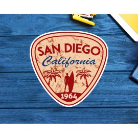 Surf San Diego Sticker Decal 3" California Surfing Surfer Laptop Car Van 1964